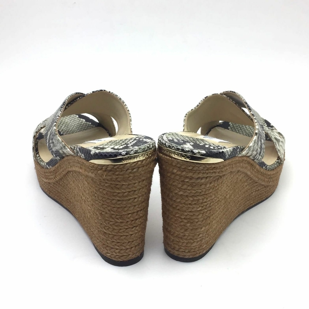 JIMMY CHOO Dovina Snake Embossed Espadrille 9 - Picture 7 of 12